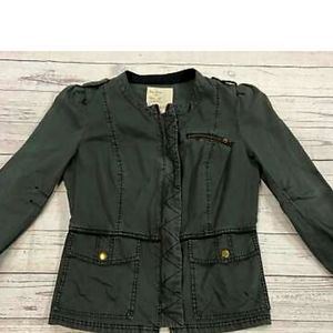 Free People black Military jacket Large 12